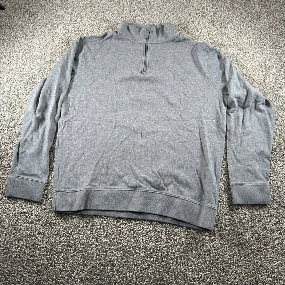 Southern Tide The Skipjack Sweater Mens Large Gray 1/4 Zip Classic Casual Preppy